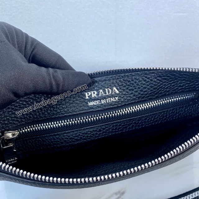 Prada專櫃新款雙肩帶鹿皮紋牛皮普拉達單肩斜挎包 1BH050 csp1460